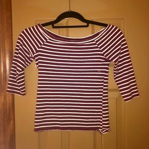 Maroon Striped Shirt